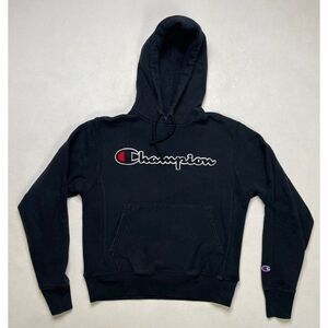 Champion Reverse Weave Pullover Hoodie Women Small Black